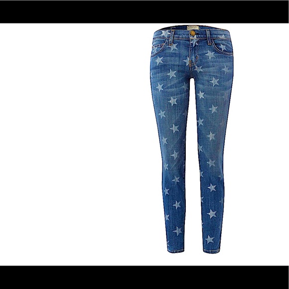 Current/Elliott The Stiletto White Star Skinny Mid-Low Rise Jeans 27 EUC - Picture 2 of 16